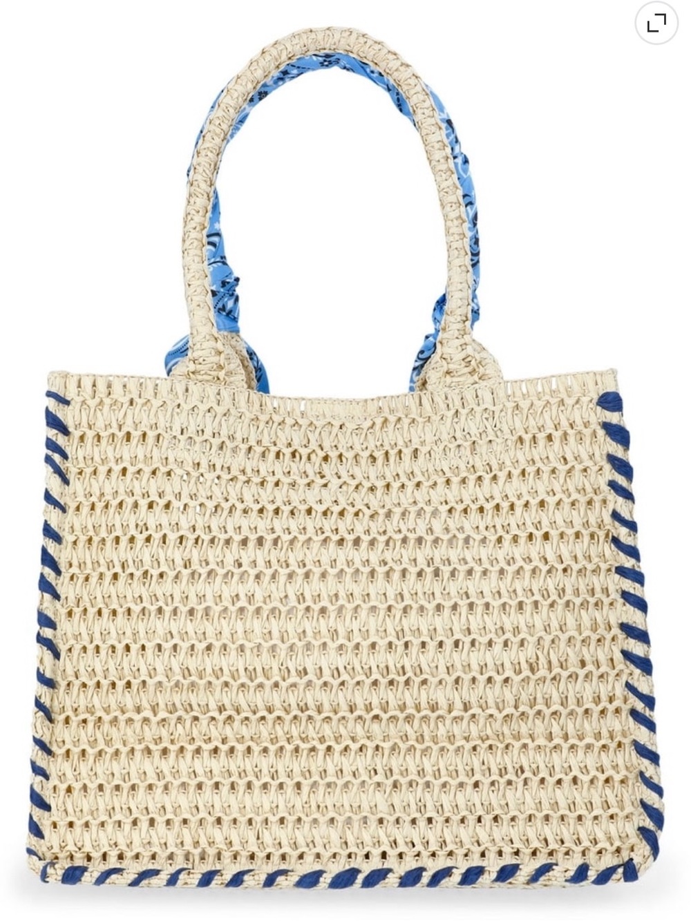 NWT No Boundaries Fish Tote Beach Summer Straw Bag Viral Influencer Bag - Picture 3 of 4